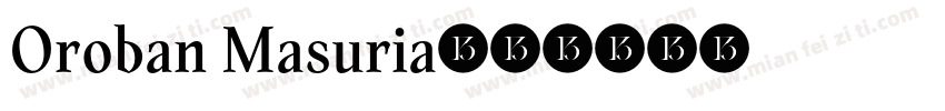 Oroban Masuria字体转换